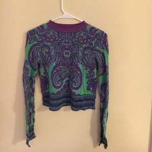free people dual pattern sweater